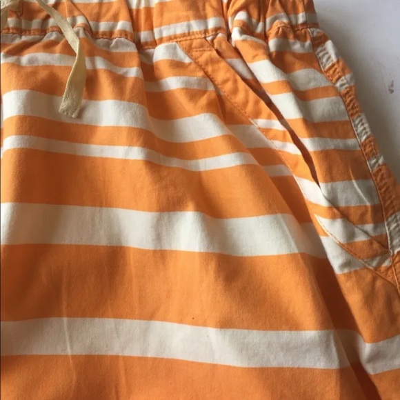 Merona Summer Skirt Coral White Pink Stripe Medium Drawstring - Picture 5 of 9